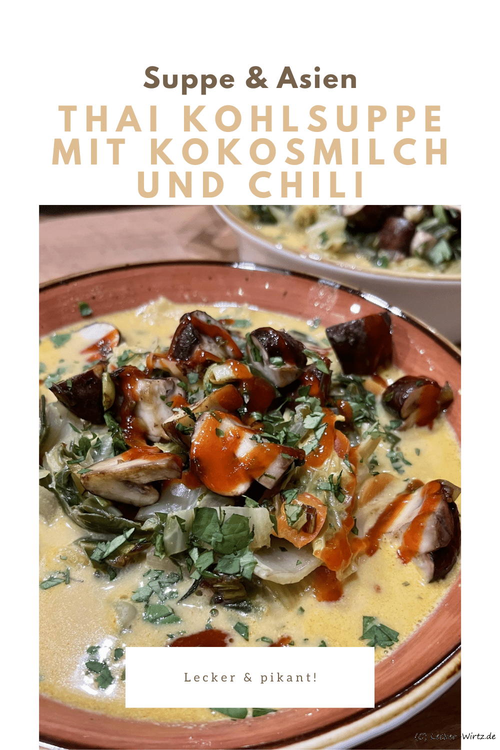 Thai Kohlsuppe mit Kokosmilch und Chili