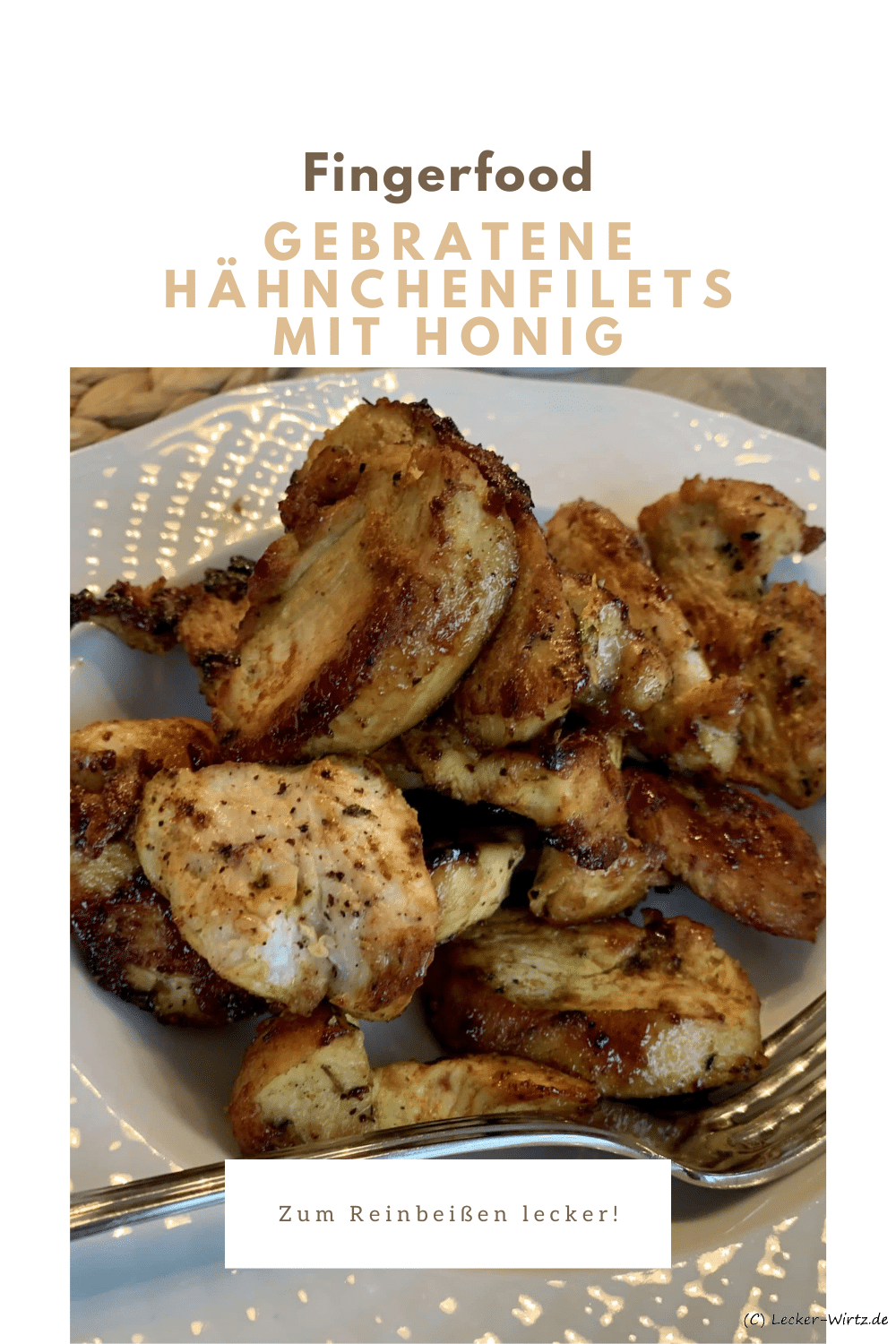 Gebratene Hähnchenfilets mit Honig