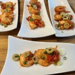 Gambas in mexikanischer Tomatensalsa