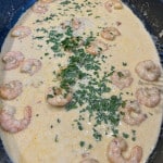 Scampi in Parmesan-Sahne Sauce