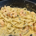 Tagliatelle alla crema di scampi