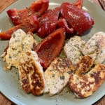 Gebratener Halloumi mit Paprika