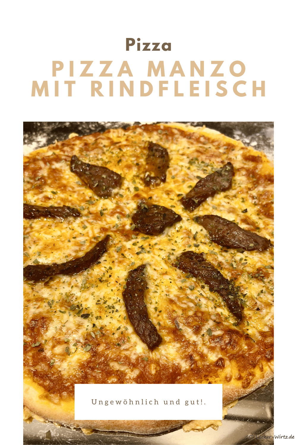 Pizza Manzo mit Rindfleischstreifen