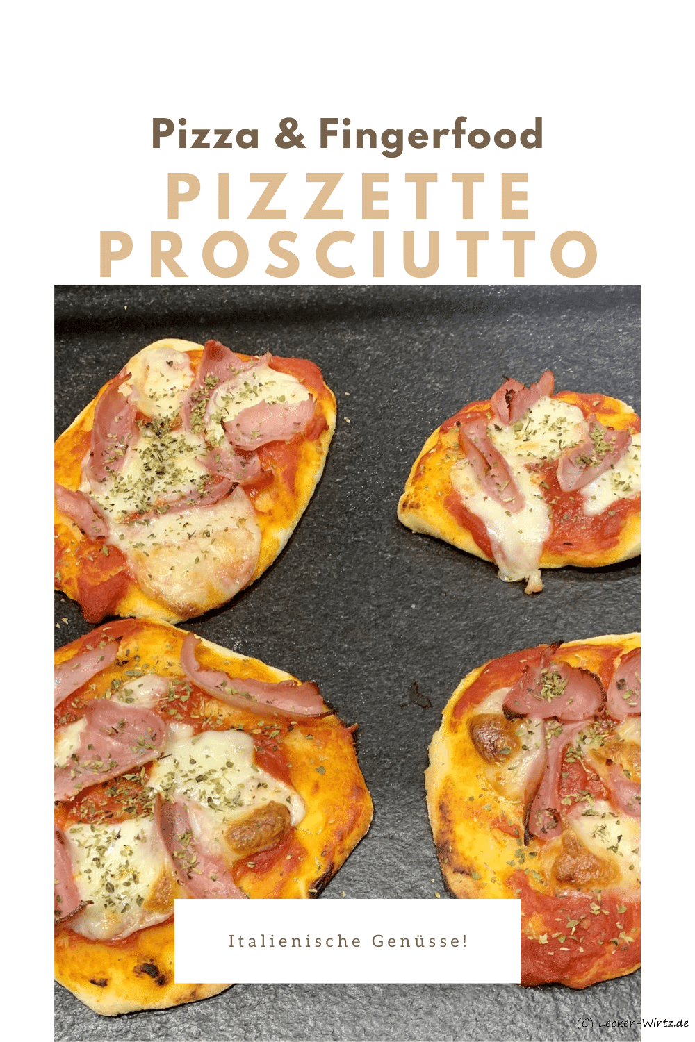 Pizzette Prosciutto – Mini-Pizza mit Schinken