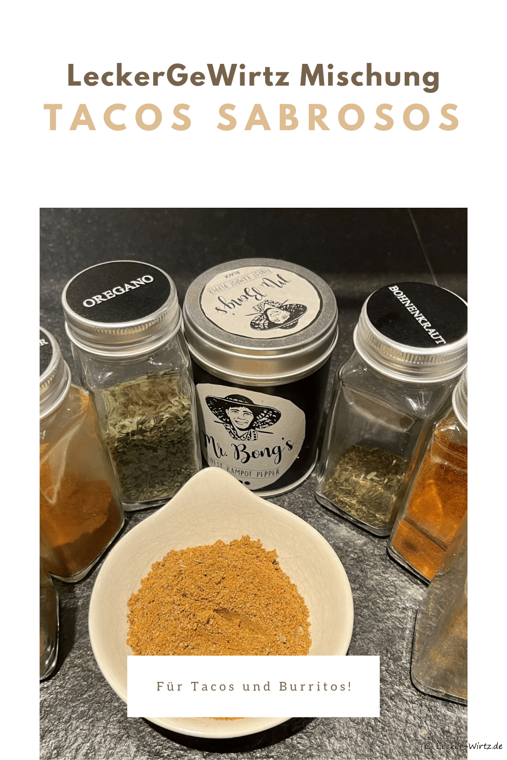 Tacos sabrosos – LeckerGeWirtz Mischung für Tacos und Burritos