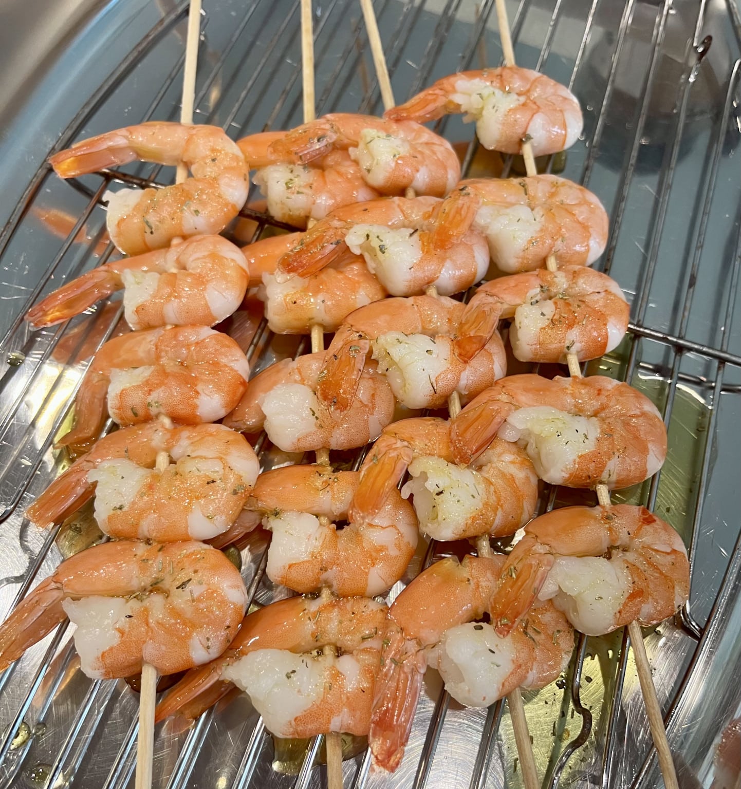 Gegrillte Scampi Spieße