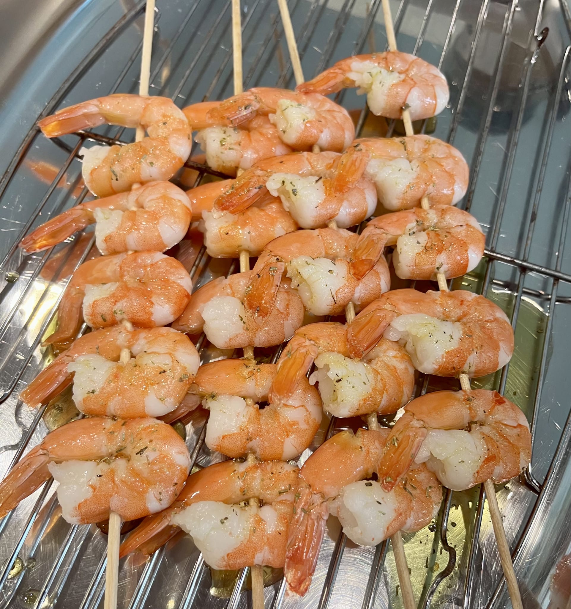 Gegrillte Scampi Spieße Gegrillte Scampi Spieße