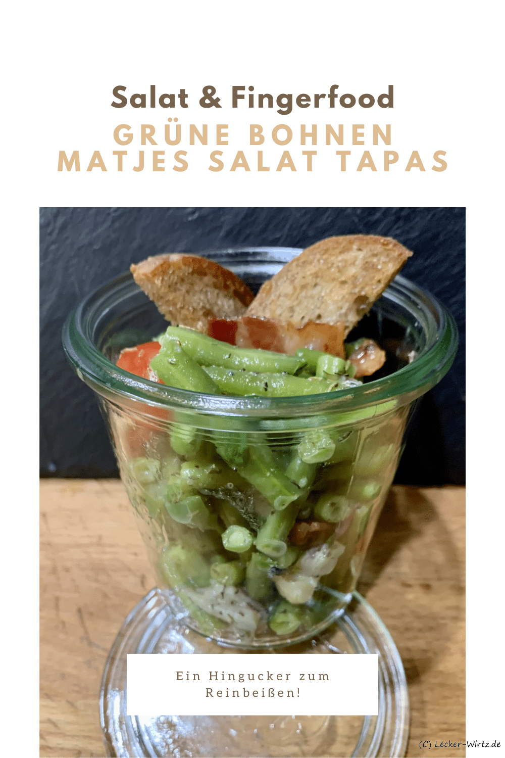 Grüne Bohnen Matjes Salat Tapas