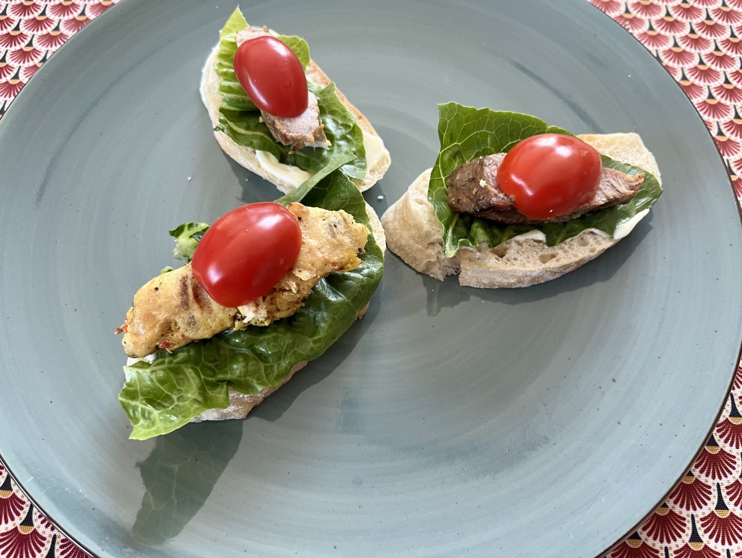 Belegte Baguettescheiben