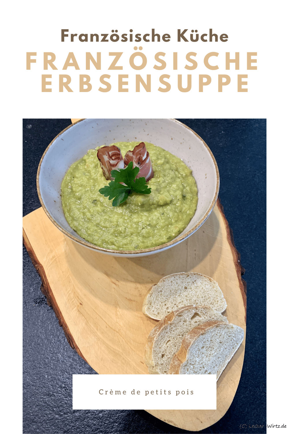 Französische Erbsensuppe - Crème de petits pois
