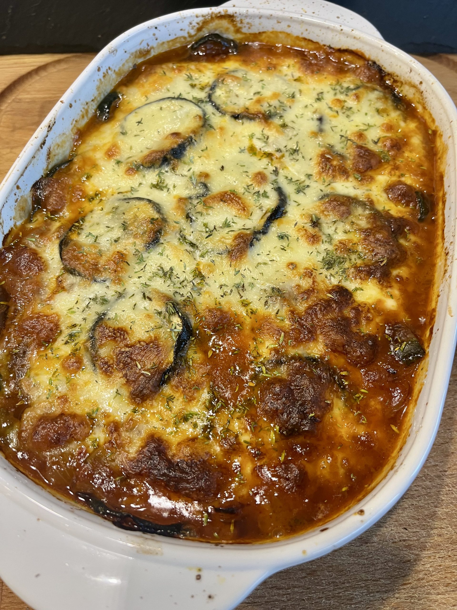 Zucchini-Auberginen Auflauf mit Mozzarella Zucchini-Auberginen Auflauf mit Mozzarella