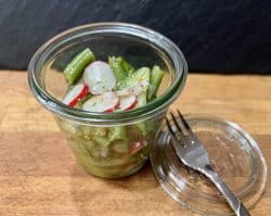 Rheinischer Gurken – Bohnen – Salat als Tapas