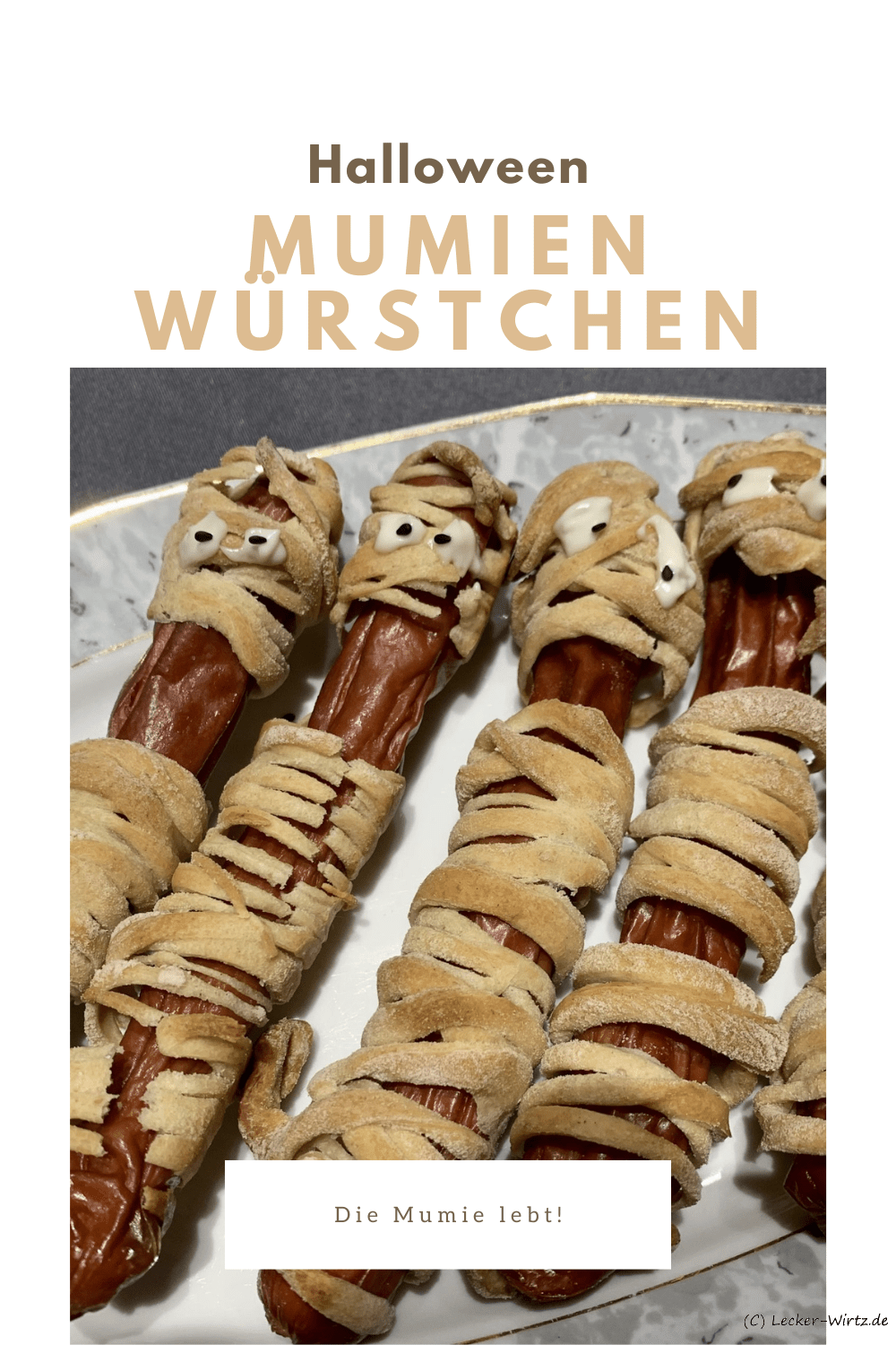 Mumien-Würstchen für Halloween