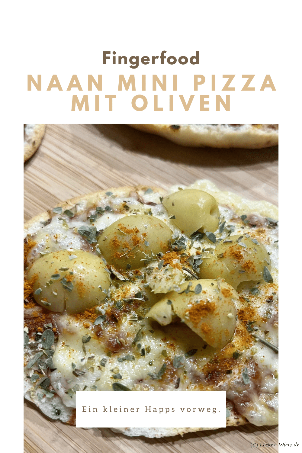 Naan Mini Pizza mit Oliven