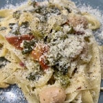 Tagliatelle con verze e fagioli