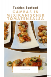 Gambas in mexikanischer Tomatensalsa