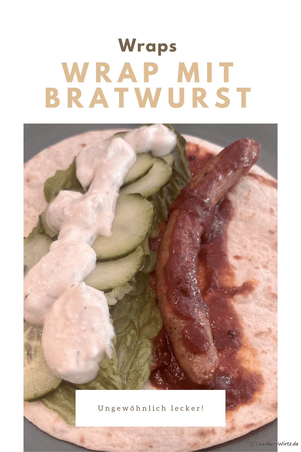 Wrap mit Bratwurst