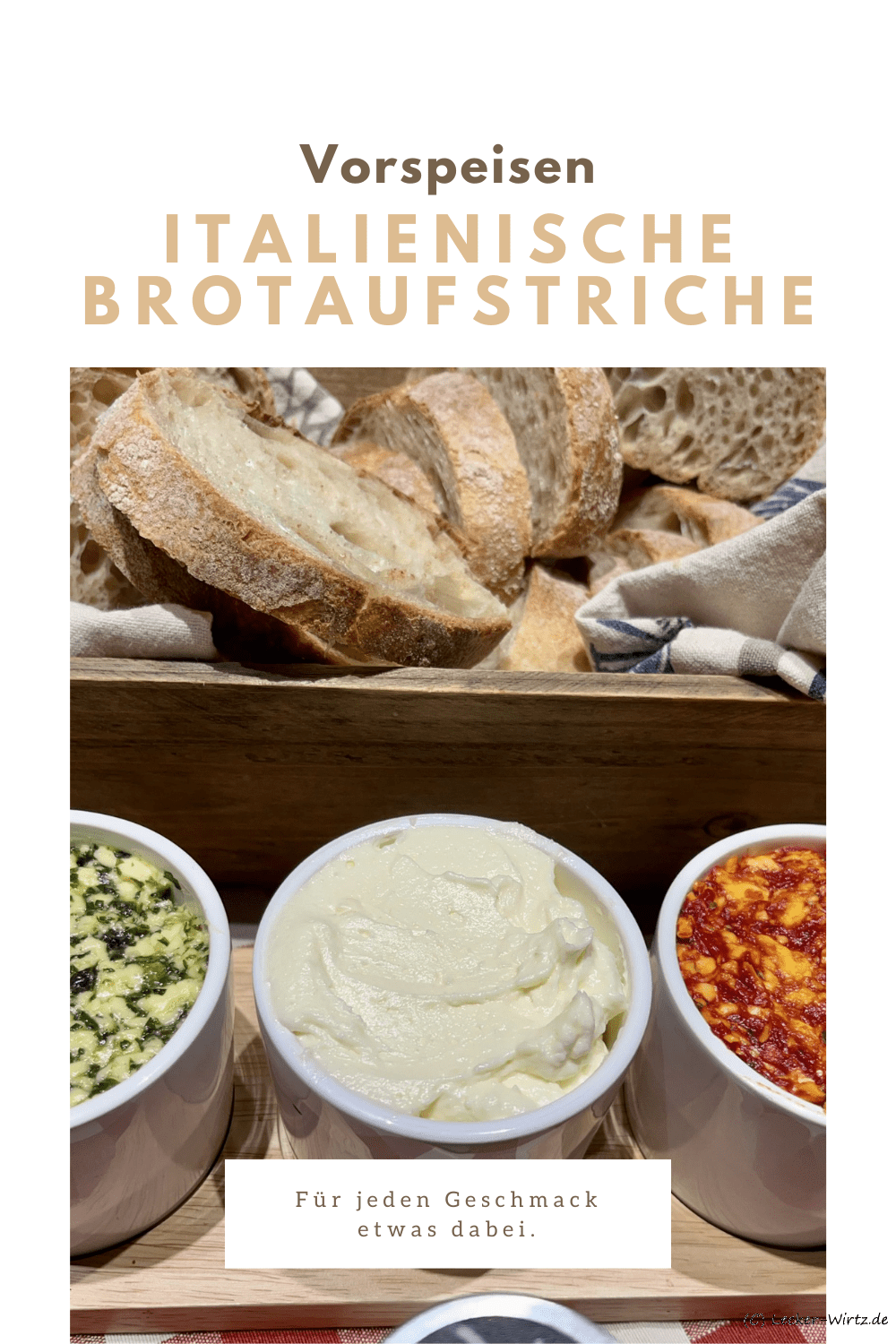 Rezept Italienische Brotaufstriche - ideal als Vorspeise für ein italienisches Menü