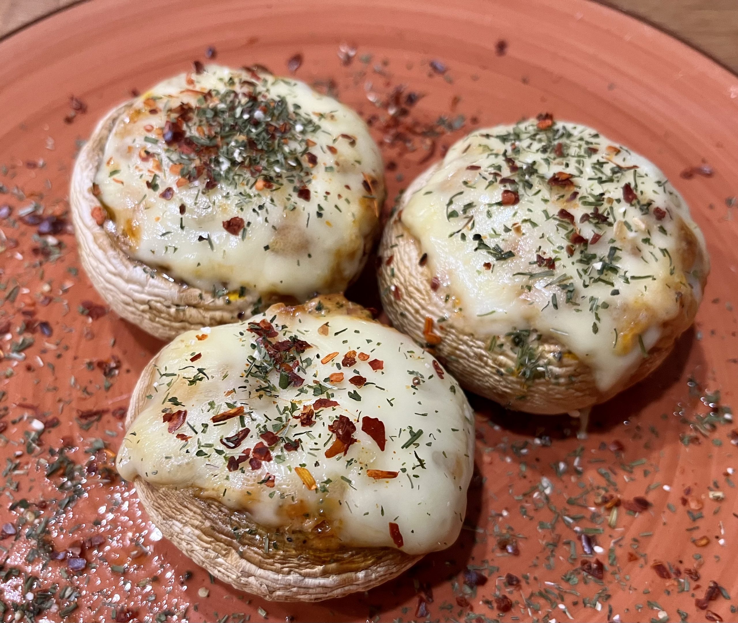 Gefüllte Riesenchampignons