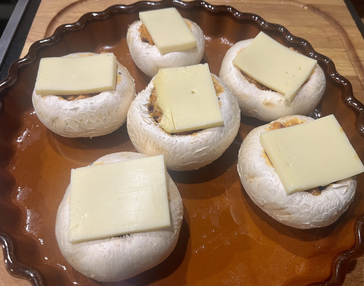 Gefüllte Raclette Champignons Gefüllte Raclette Champignons