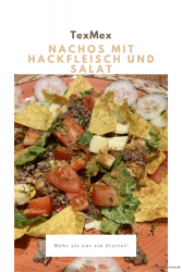 Nachos mit Hackfleisch und Salat