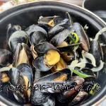 Frische Miesmuscheln in Biersauce