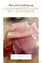 Laugenbrötchen mit Schinken