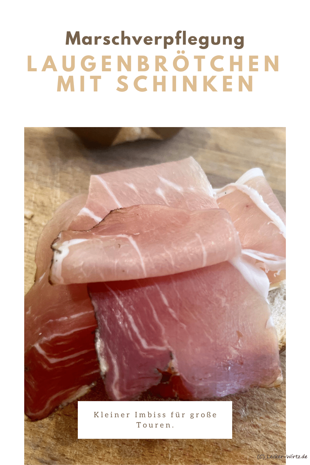 Laugenbrötchen mit Schinken