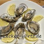 Geöffnete Austern aus Saint-Vaast-La-Hougue
