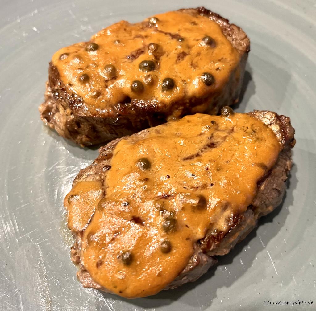 Pfeffersteak mit grünem Pfeffer