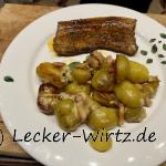 Bauchspeck mit normannischen Bratkartoffeln