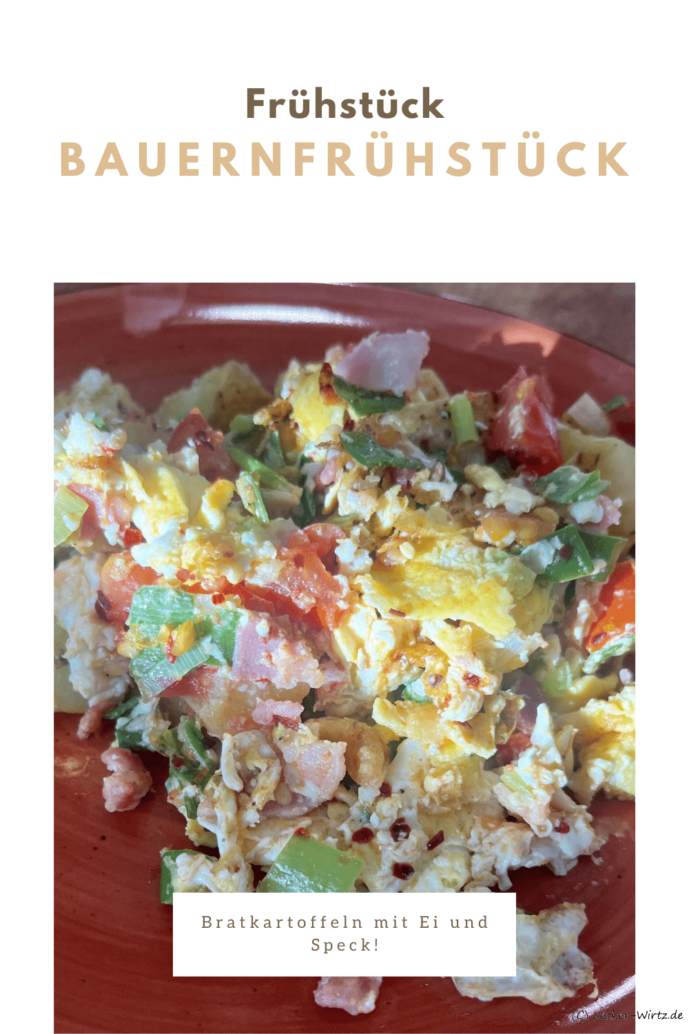 Bauernfrühstück Bratkartoffeln mit Ei und Speck
