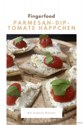 Parmesan-Dip-Tomate Häppchen