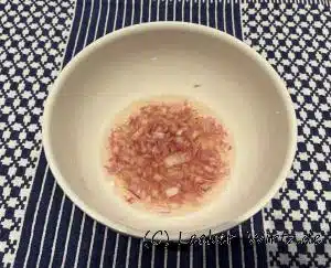 Vinaigrette aus Cidre Essig und Schalotten