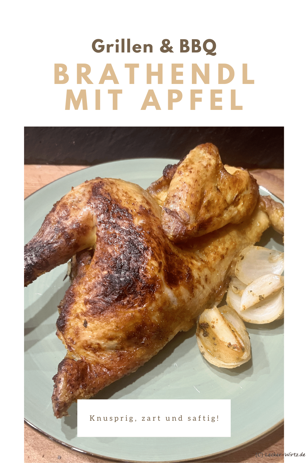 Brathendl mit Apfel