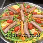 Paella de salchichas - Bratwurst Paella
