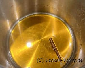 karamellisierten Zucker auflösen