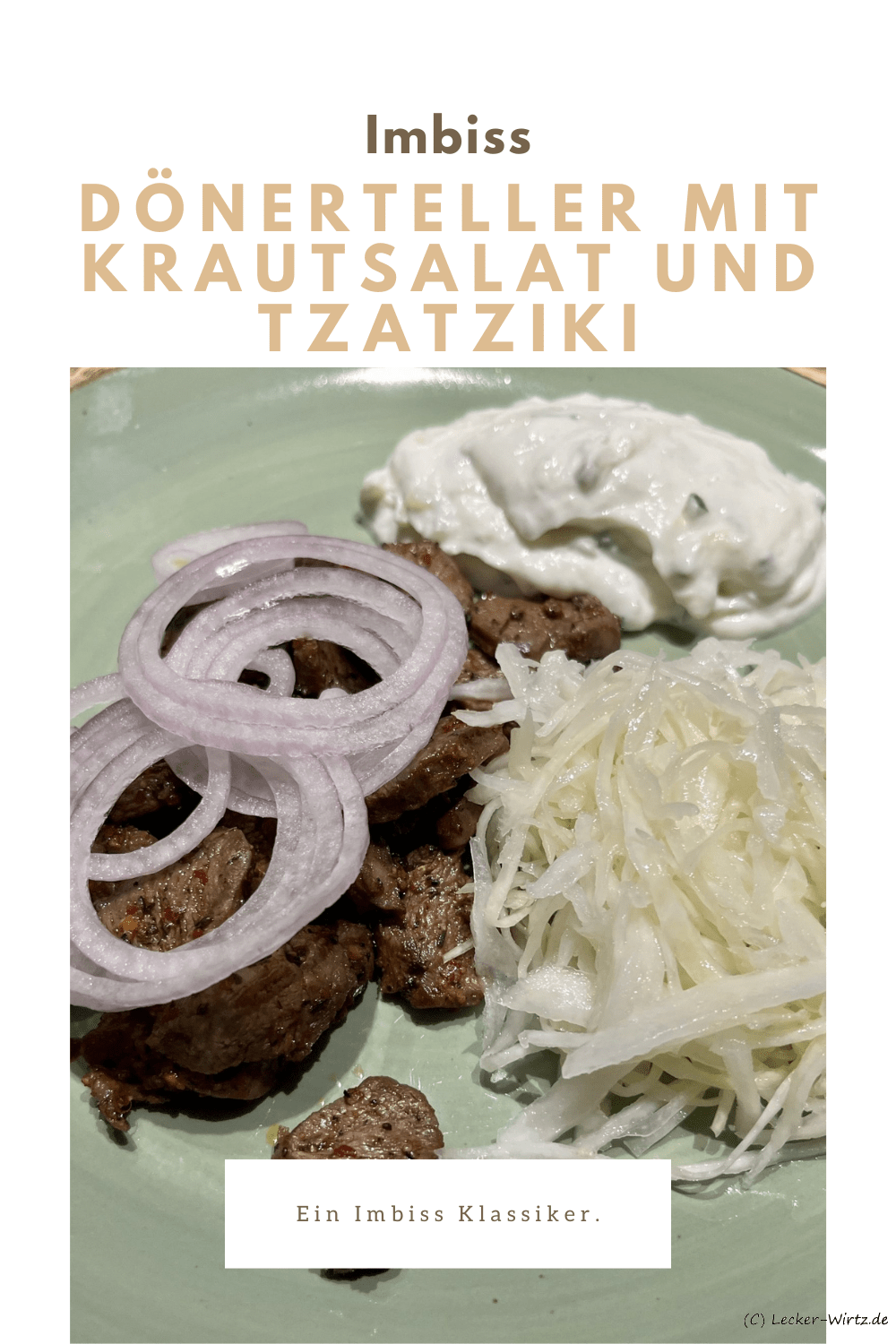 Dönerteller mit Krautsalat und Tzatziki