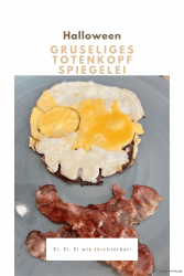 Gruseliges Totenkopf Spiegelei