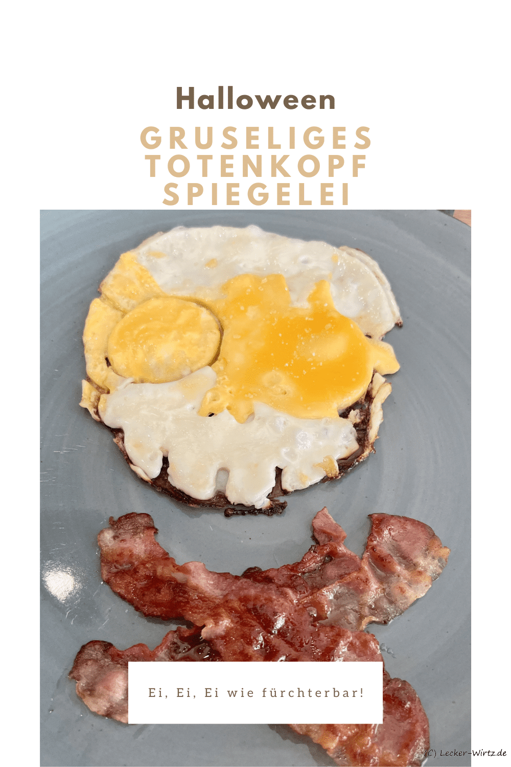 Gruseliges Totenkopf Spiegelei