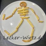 Skelett Pommes zu Halloween