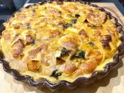 Kürbis-Polenta-Tarte mit Mangold