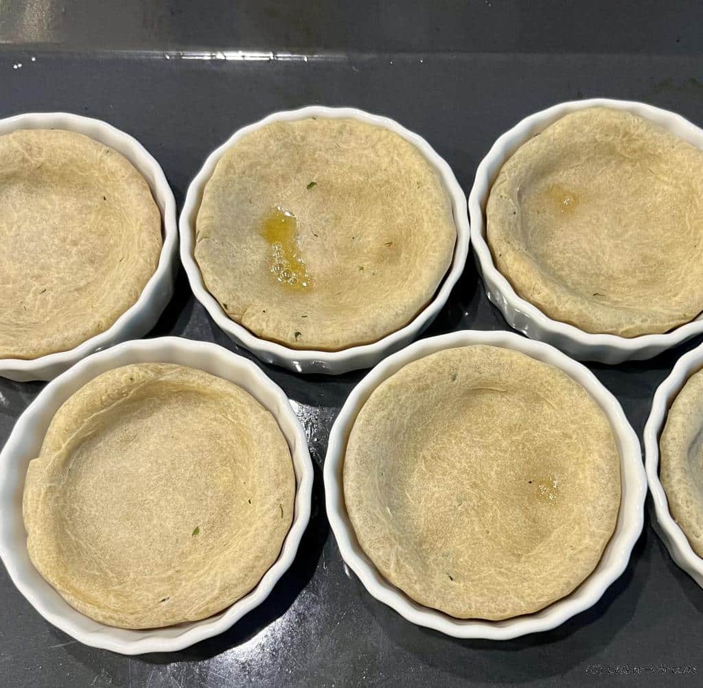 8 min im Backofen vorbacken.