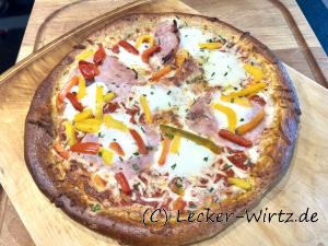 Brezel Pizza mit Brezelrand