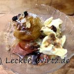 Bratapfel mit Vanilleeis