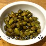 gebratene und gesalzene Pistazien