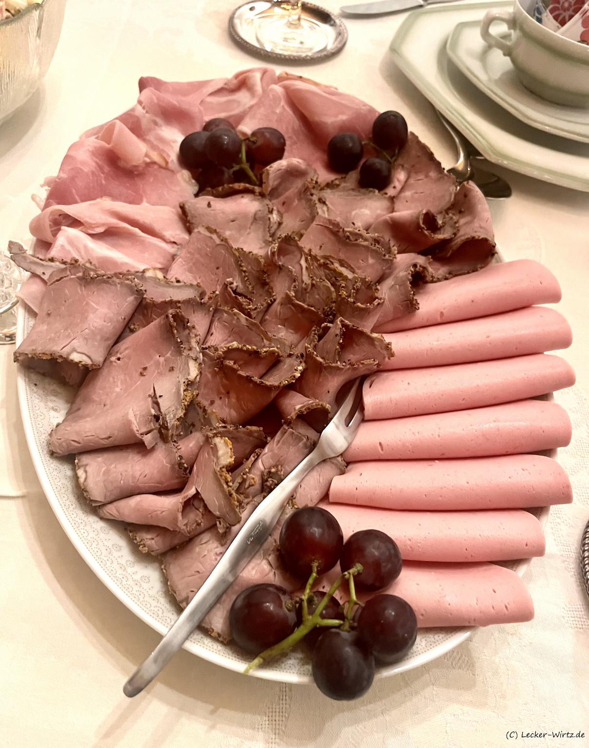 Aufschnittplatte gehört auf jedes Partybuffet