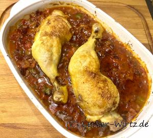 Poulet basquaise - Baskisches Huhn