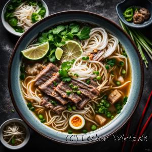 Vietnamesische Rinder-Suppe - Pho Bo