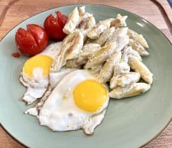 Cremige Schupfnudeln mit Rührei